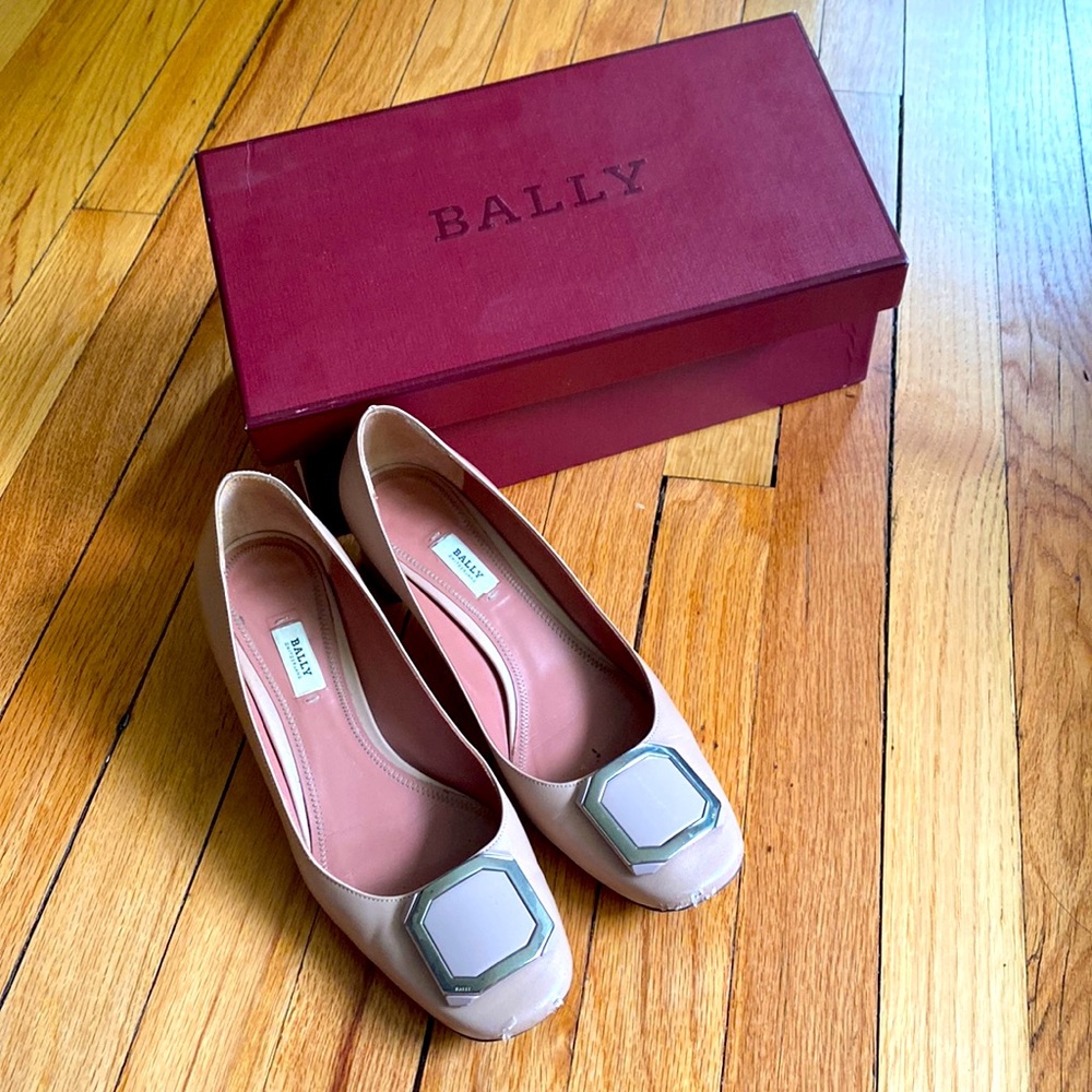 BALLY BIAIRA  Leather Pump With 40mm Heel nude color